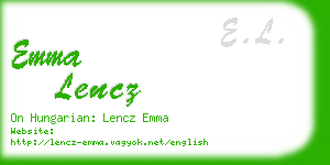 emma lencz business card